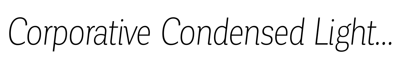 Corporative Condensed Light Italic